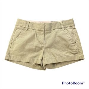 J Crew Chino Broken-In Shorts *SIZE 2* Green Khaki Cotton Shorts